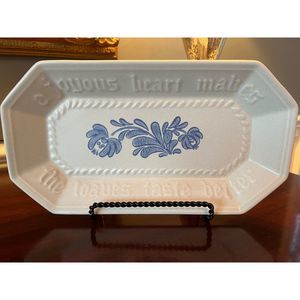 Pfaltzgraff Yorktowne Bread Plate Tray A Joyous Heart Makes The Loaves Taste